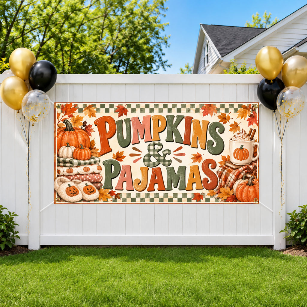 Pumpkins Pajamas Fall Banner