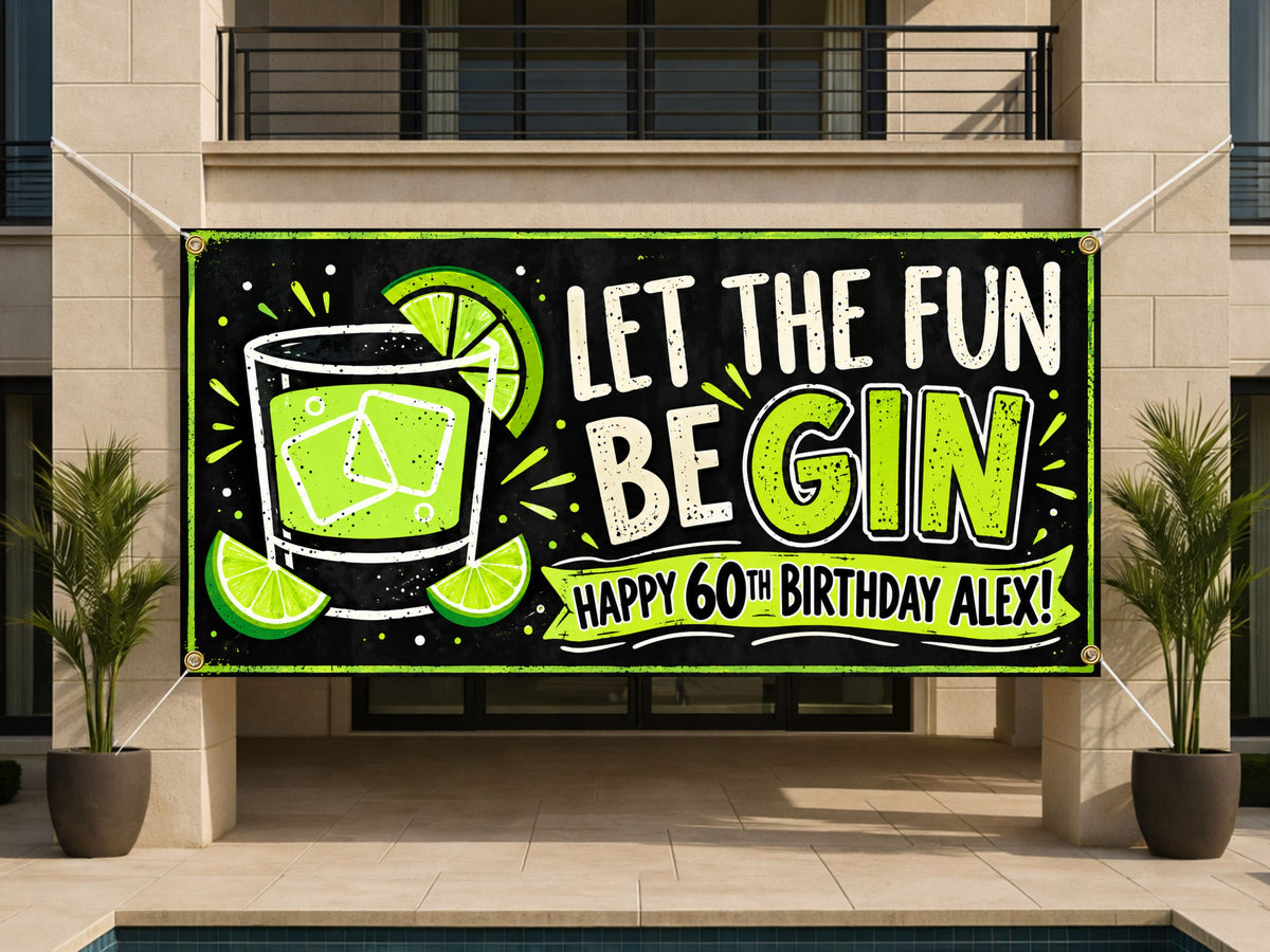 Fun Be Gin 60th Banner