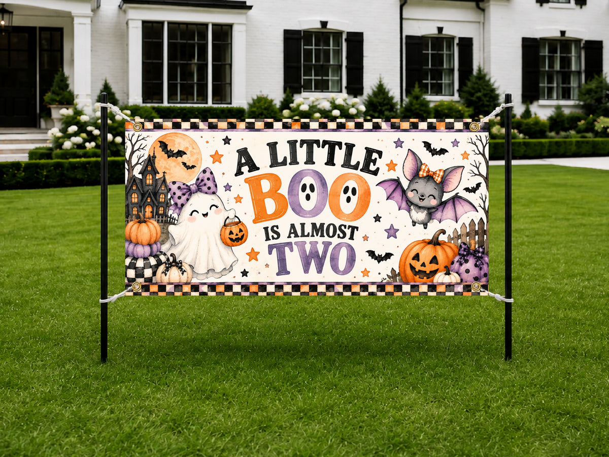2nd Halloween Birthday Banner