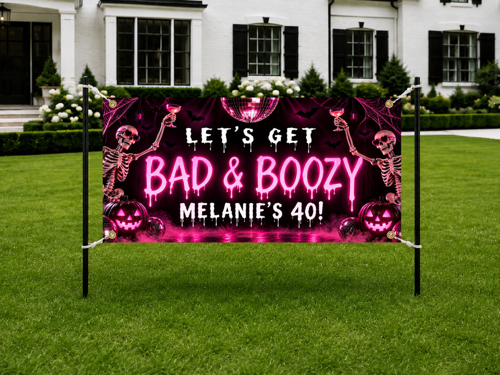 Skeleton 40th Birthday Banner