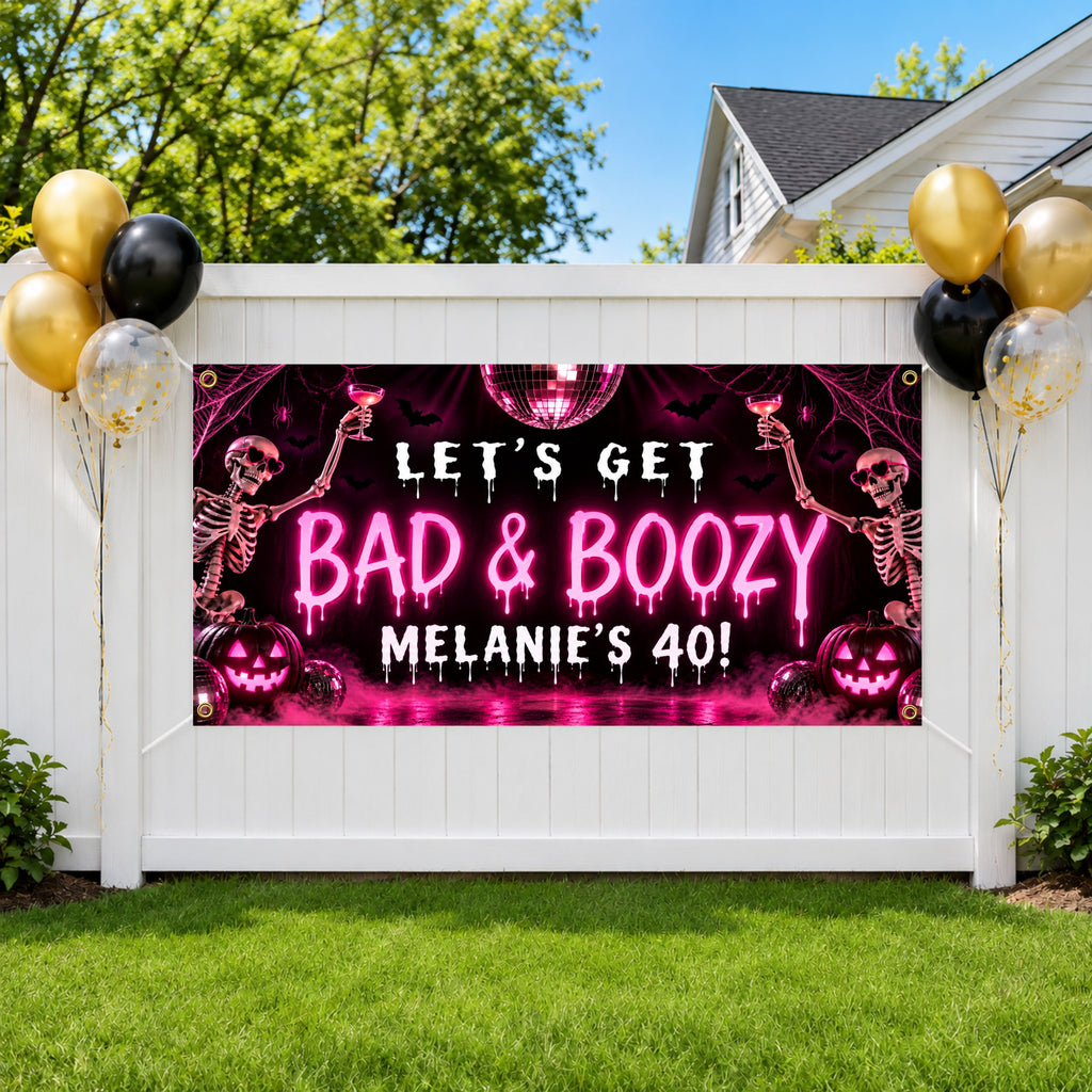 Skeleton 40th Birthday Banner