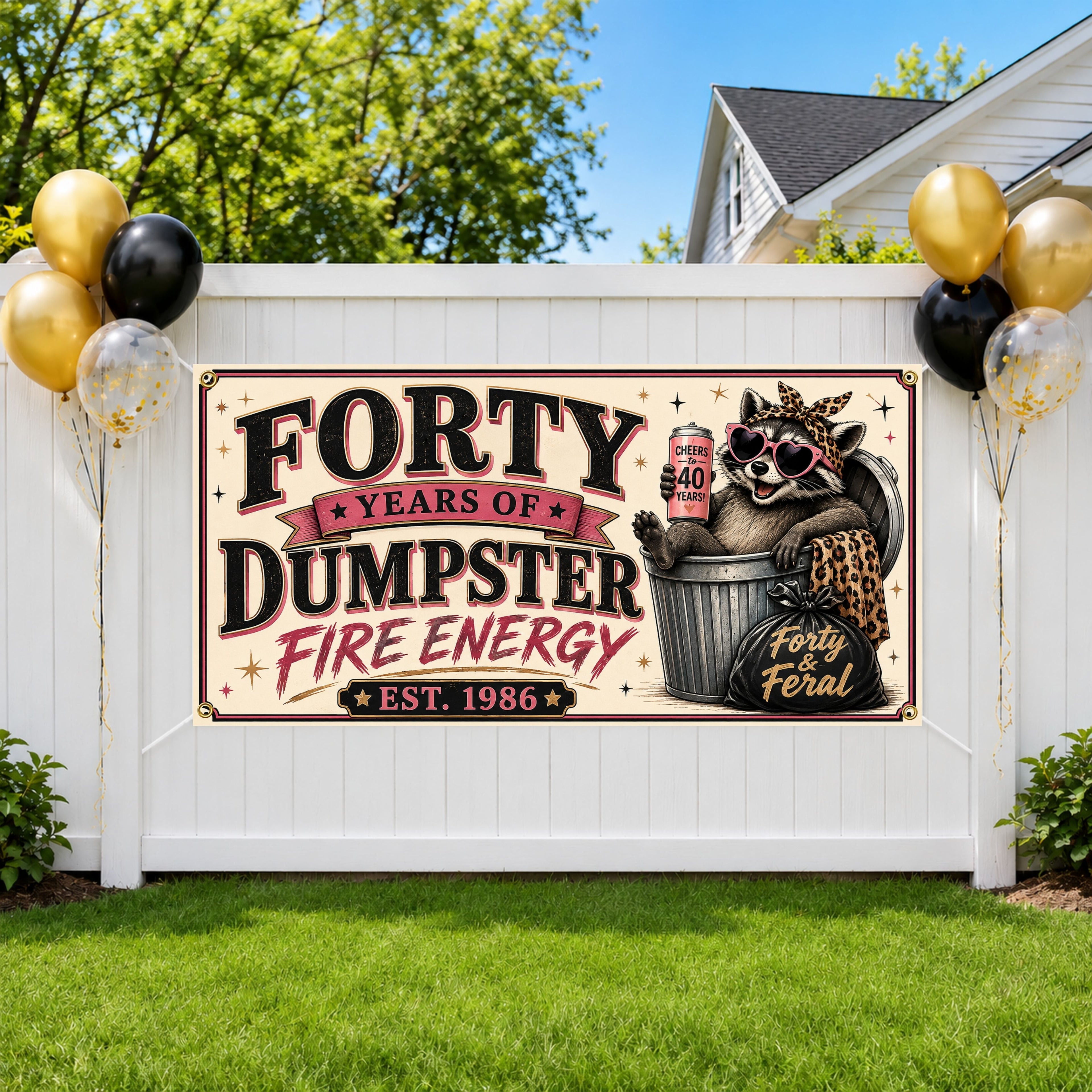 Dumpster Fire 40th Banner